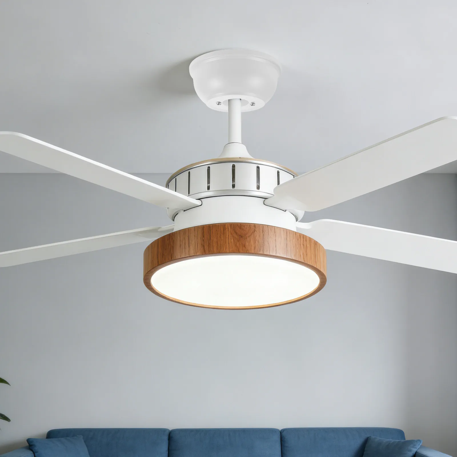 

Ceiling Fan Canopy Metal Cover White Flush Mount Decorative Replacement Cover Dustproof Fan Light Lampshade Protection Fixture