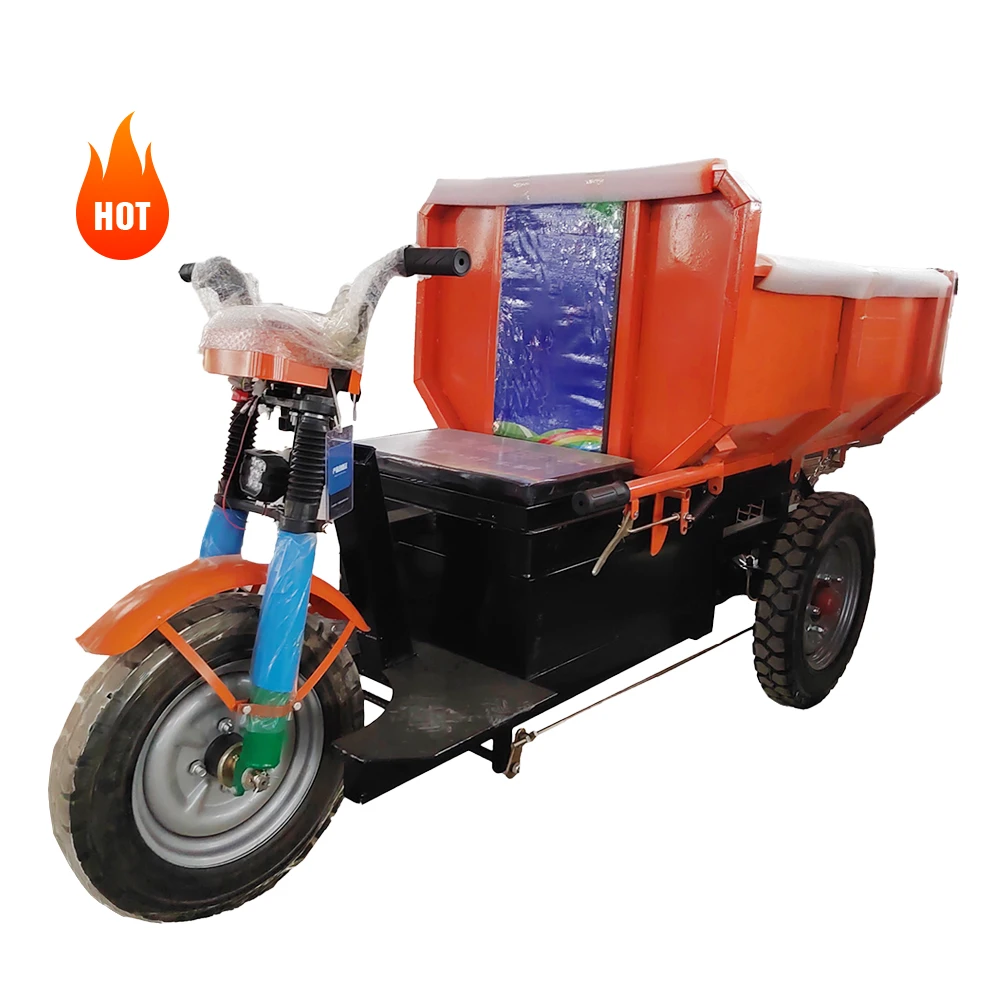 

Ride On Electric U-Shap Self-Dumping Tricycle Dumper For Farm Construction