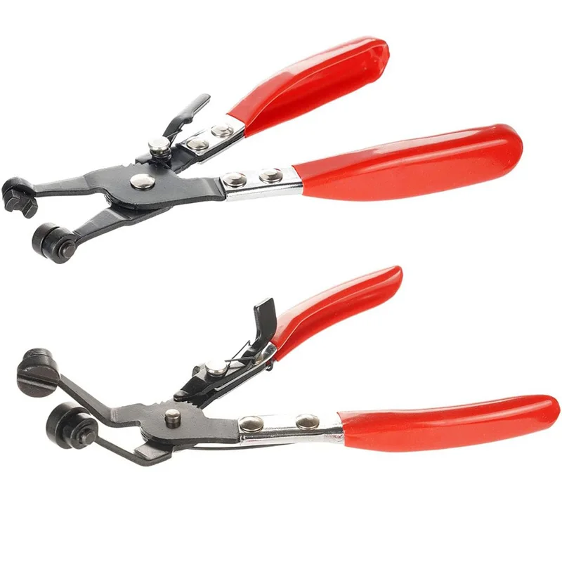 

Плоскогубцы для хомутов автомобильные плоские и 45 ° Угловые плоскогубцы для хомутов с плоской лентой для установки шлангов с кольцевым наконечником низких радиаторов