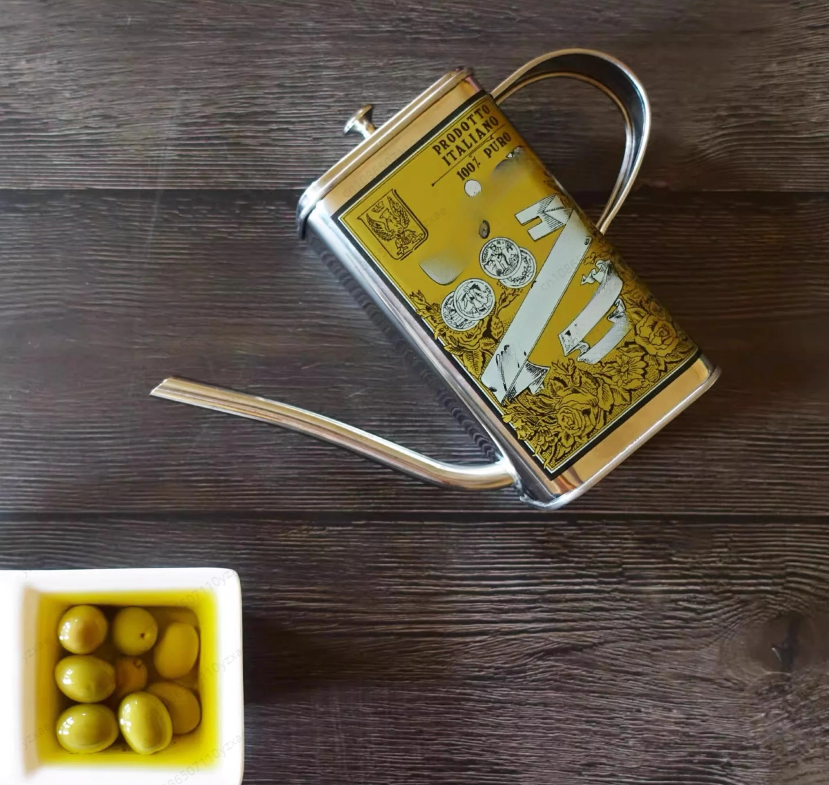 

Масляный горшок из нержавеющей стали Pattern 304, масляный горшок с удлиненным горлышком, горшок для приправ с оливковым маслом