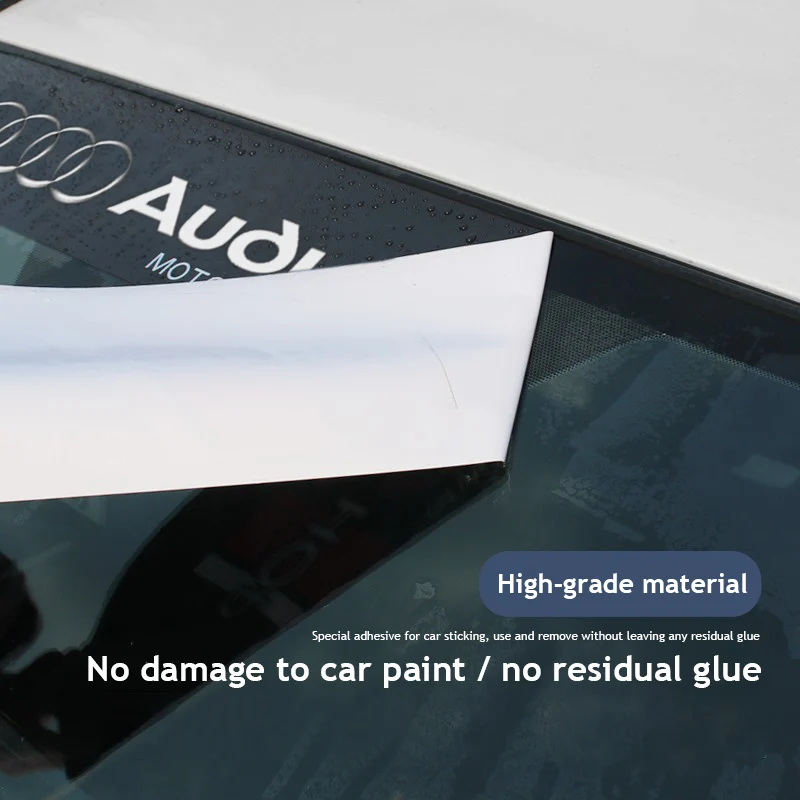 Car Front Rear Windshield Decoration Sticker For Audi Sline A3 A4 A6 A5 Q5 A1 Q7 Q3 Q2 Q8 A7 A8 TT S1 SQ5 Quattro B8 B9 B6 C6 S3 view 5