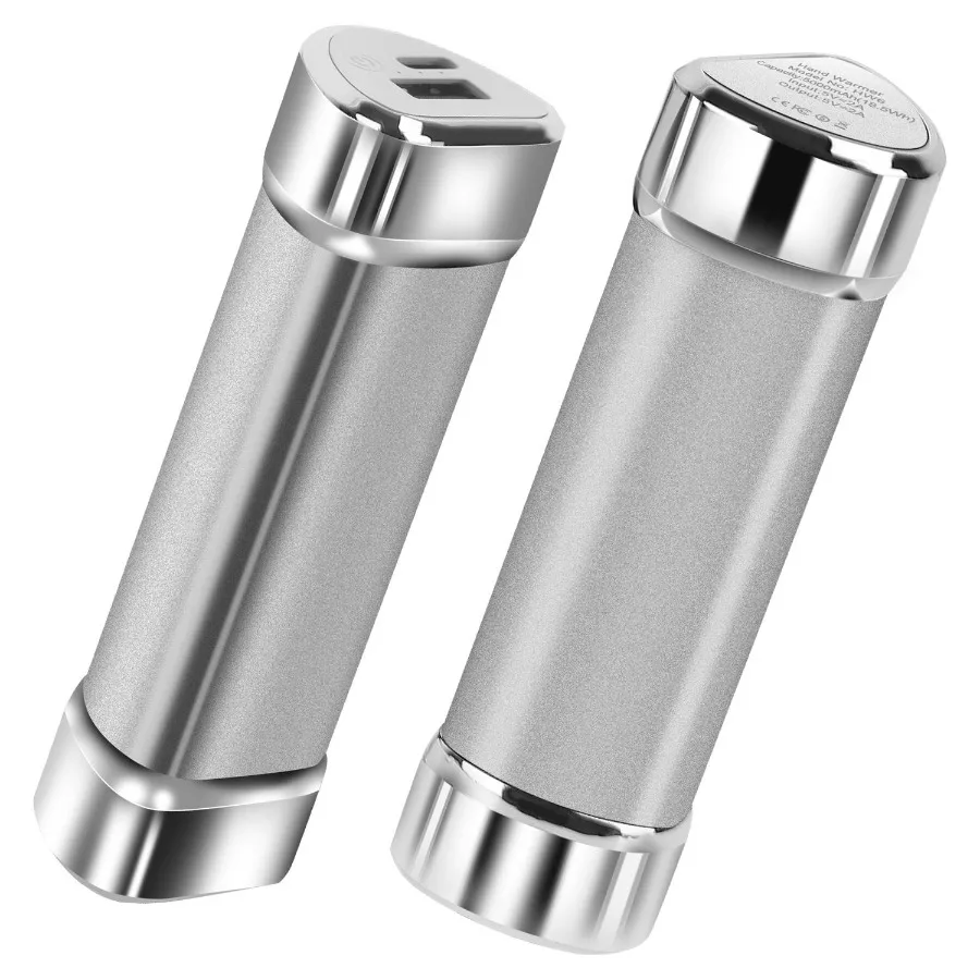 2 Packs 10000mAh SplitMagnetic Handwarmers 2 in 1 Portable Electric Pocket Heater Power Bank Portable Charger with 3 Heating Le