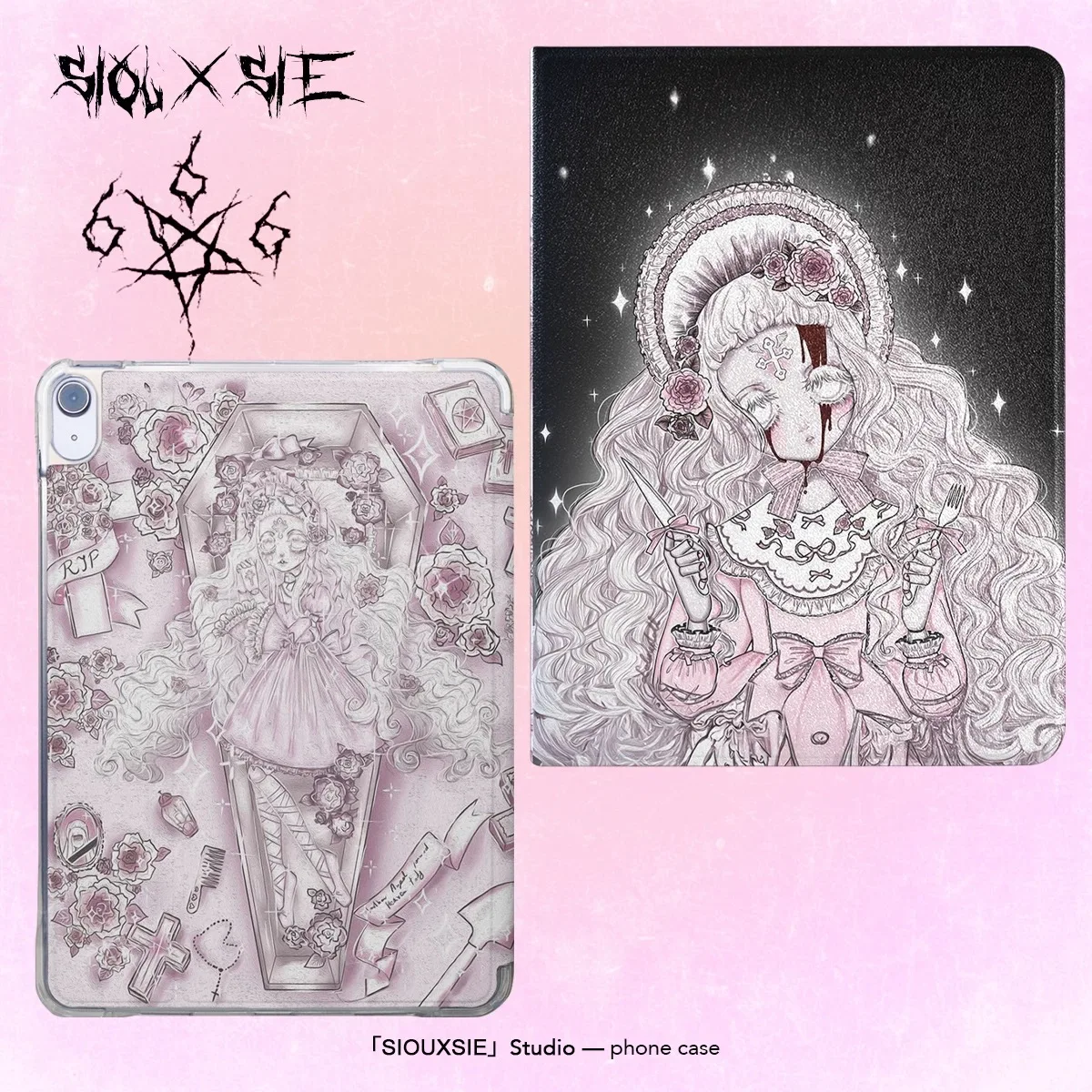 Gothic-style Rococo classical design is suitable for iPad magnetic split protective cover
