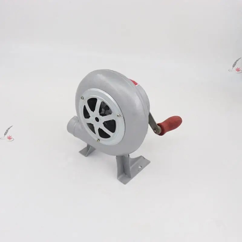 Hand Crank Manual Blower Cast Iron BBQ Air Outdoor Camping Grill Fire Bellows Fan With Bracket For Picnic Cooking Tool