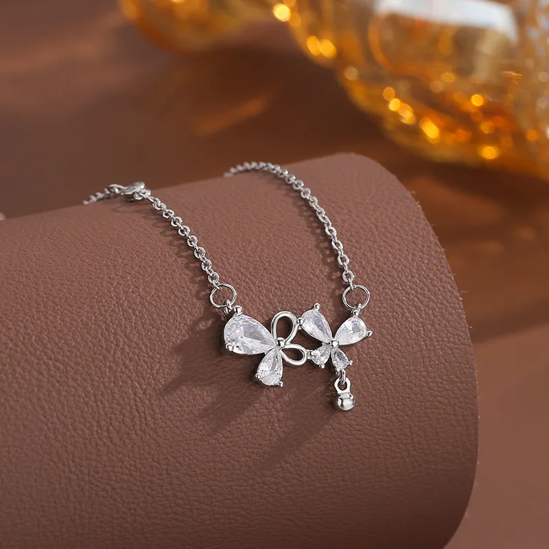 Bracelet Hand String Minsheng Dream Butterfly Pendant Necklace Light Luxury Niche High-End Necklace Chain New Valentine's Day