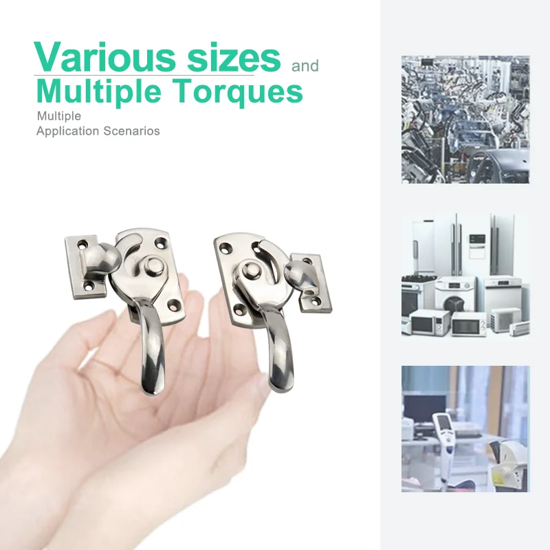 304 Stainless Steel Left And Right Pair Of Handle Locks For Industrial Machinery Automation Equipment Freezer Doors