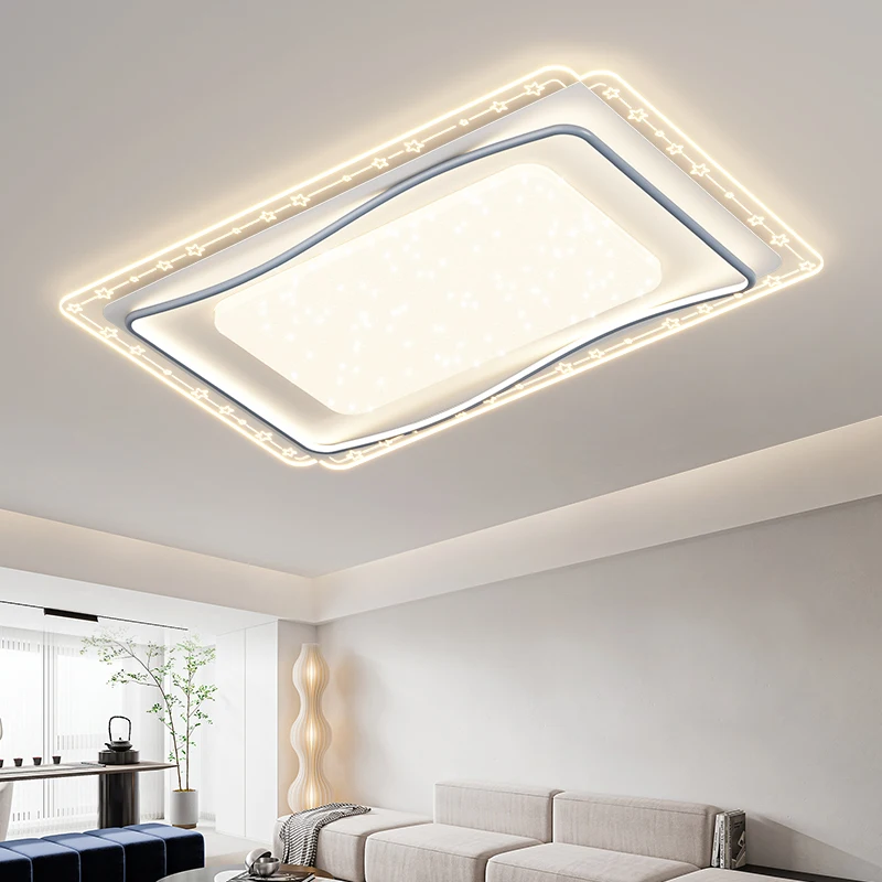 Modern Whole House LED Ceiling Chandelier Light For Bedroom Living Dinning Study Room White Gray Personality Decor Bright Lustre