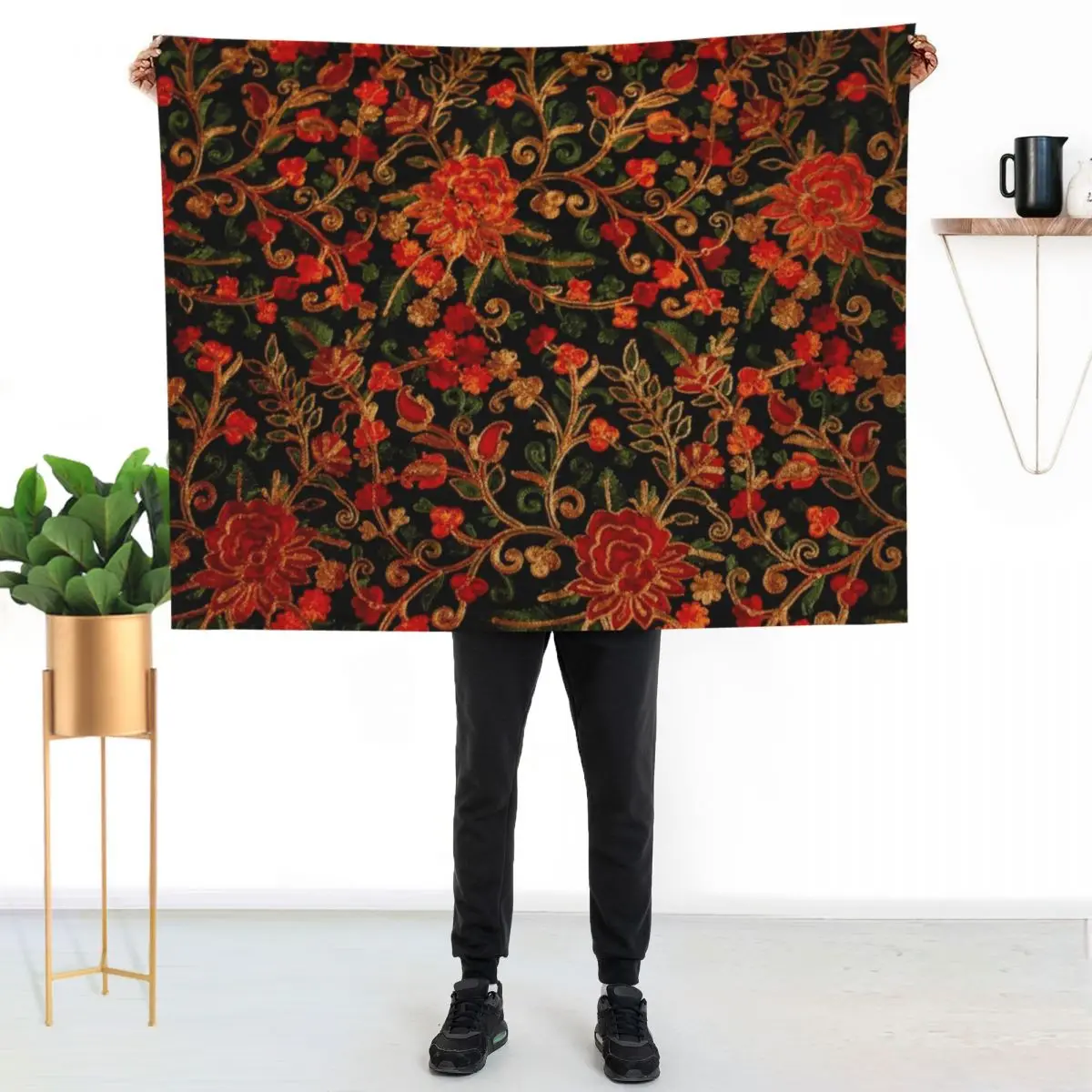 Gypsy Rose Boho Kashmir embroidery Throw Blanket Picnic christmas decoration warm for winter Plush Summer Beddings Blankets