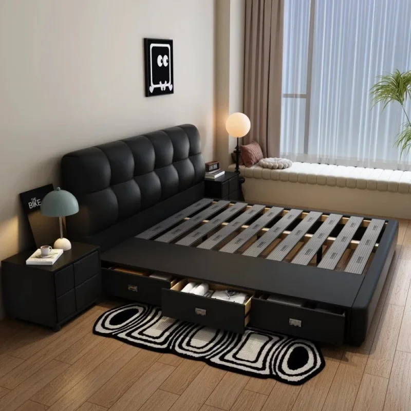 #Design Luxury Decoration Bed Underlay Ornament Wooden Lounges Modern Bed Household Accessories Camas Matrimoniales Furniture
