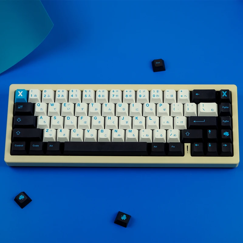 129 Keys/set GMK Black Blue Keycaps Cherry Profile Key Caps PBT