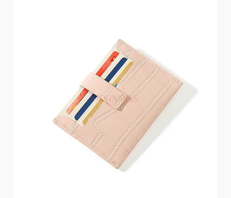 قطعة واحدة من بطاقة البنك، مشبك بطاقة الائتمان، غطاء بطاقة قصيرة، إبزيم رفيع للسيدات، حقيبة بطاقات متعددة الفتحات، رفيعة جدًا #3