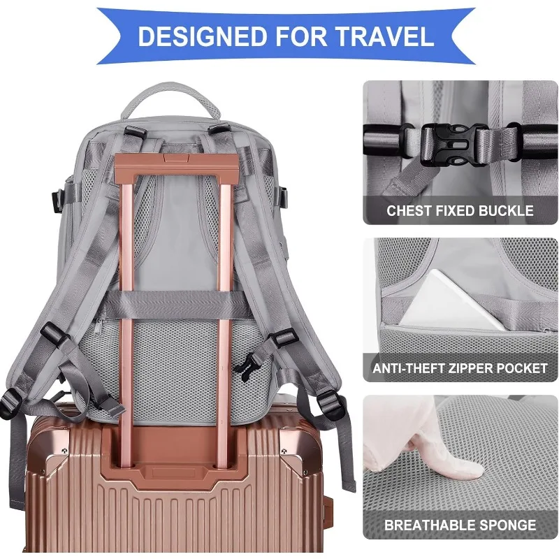 Large Outdoor Travel Backpack Expandable Airplane Travel Backpack Multifunctional Charging Laptop Bag Luggage Bag