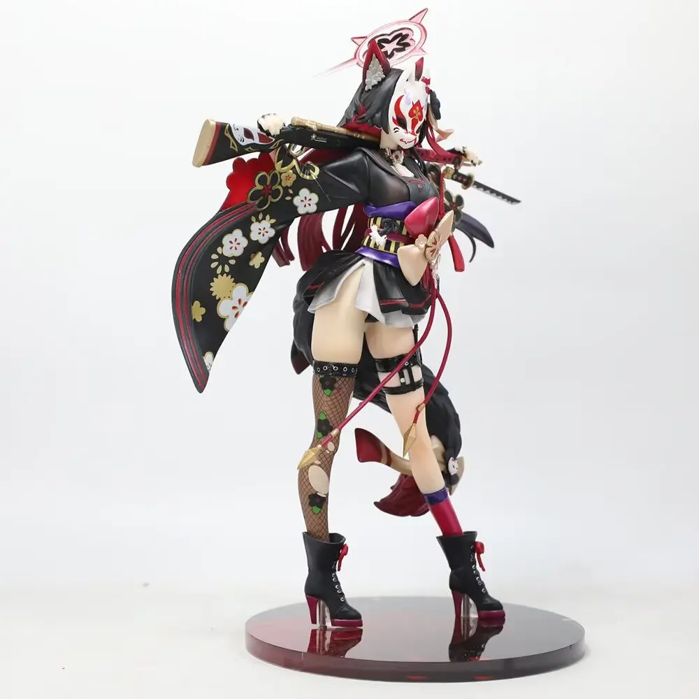 Novo 25cm azul arquivo figura kosaka wakamo anime raposa menina pvc figura de ação brinquedo estátua jogo adulto coleção modelo boneca presentes