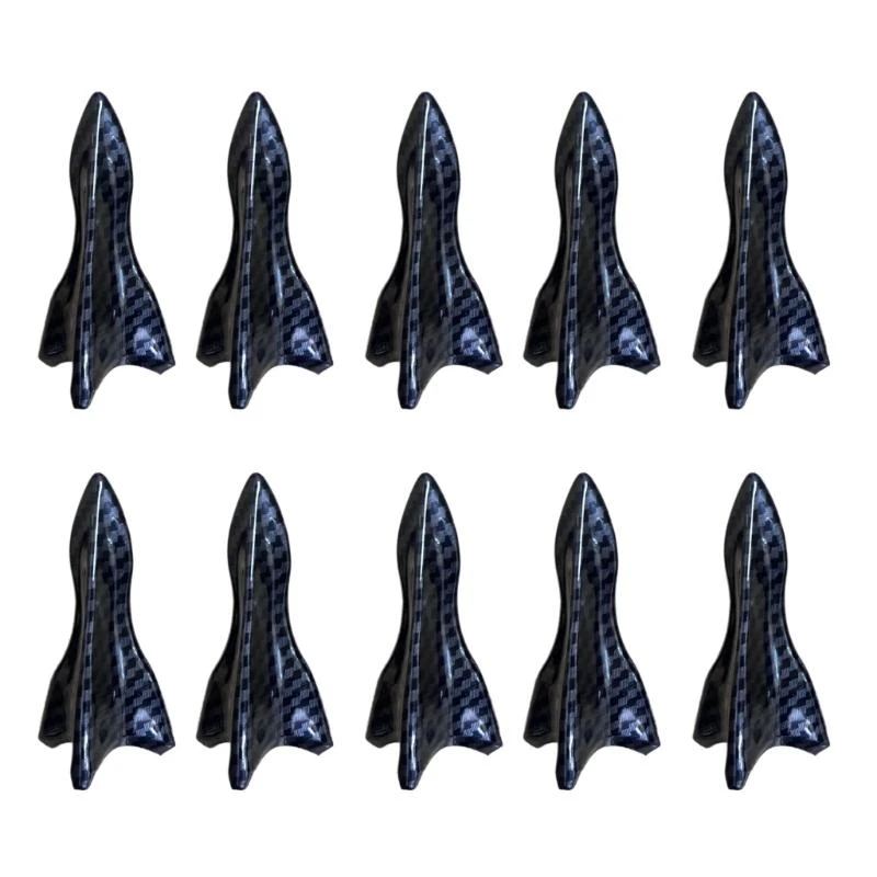 G8TE Pack Of 10 Shark Fin Diffuser Vortexs Generators for Car Roof & Windshield Spoiler Bumper Vehicle Exterior Modifications