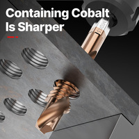 LIDIAO 6PCS HSS Cobalt Hex Shank Screw Thread Metric Tap Drill Bits Screw Machine Compound Tap M3 M4 M5 M6 M8 M10 Hand Tools