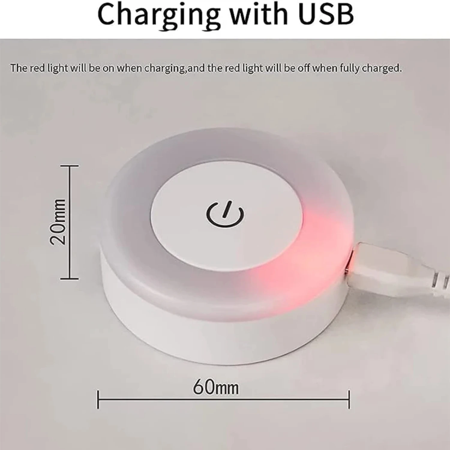 USB Rechargeable Dimmable LED Night Light Wall Lamp - Enhance Bedroom, Hallway, Kitchen Ambiance & Ease with Convenient, Portabl