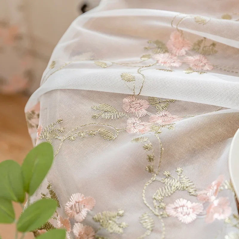 Cortinas cortas florales para sala de estar, novedad de 20220, 1 unidad, luz Pastoral americana, pantalla de ventana de alta gama de lujo