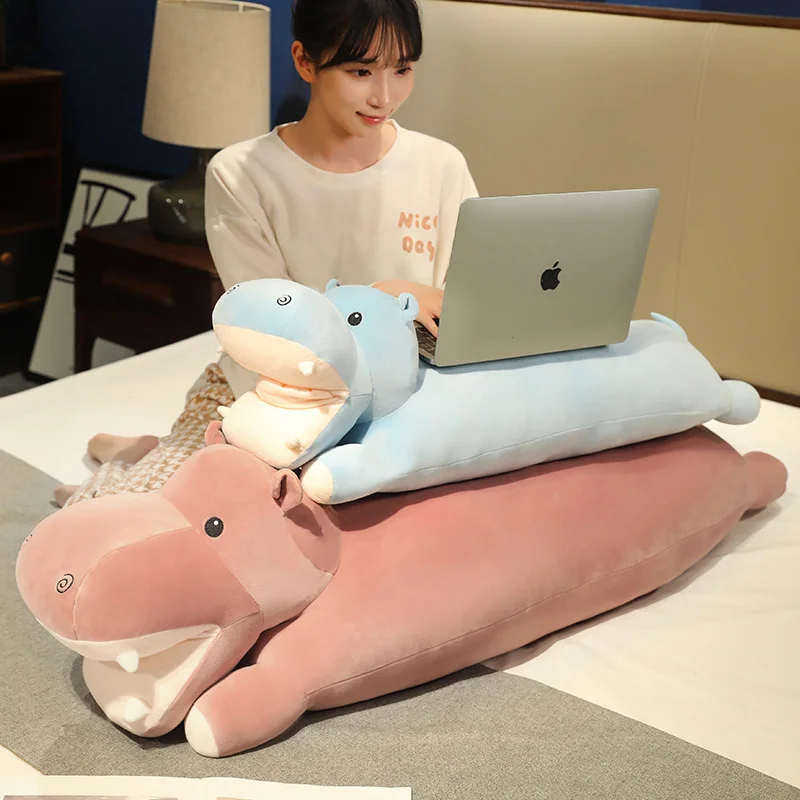 Giant Soft Hippo Plush Toy Stuffed Animal Toys Soft Real Life Hippo Plush Toy Birthday Gift