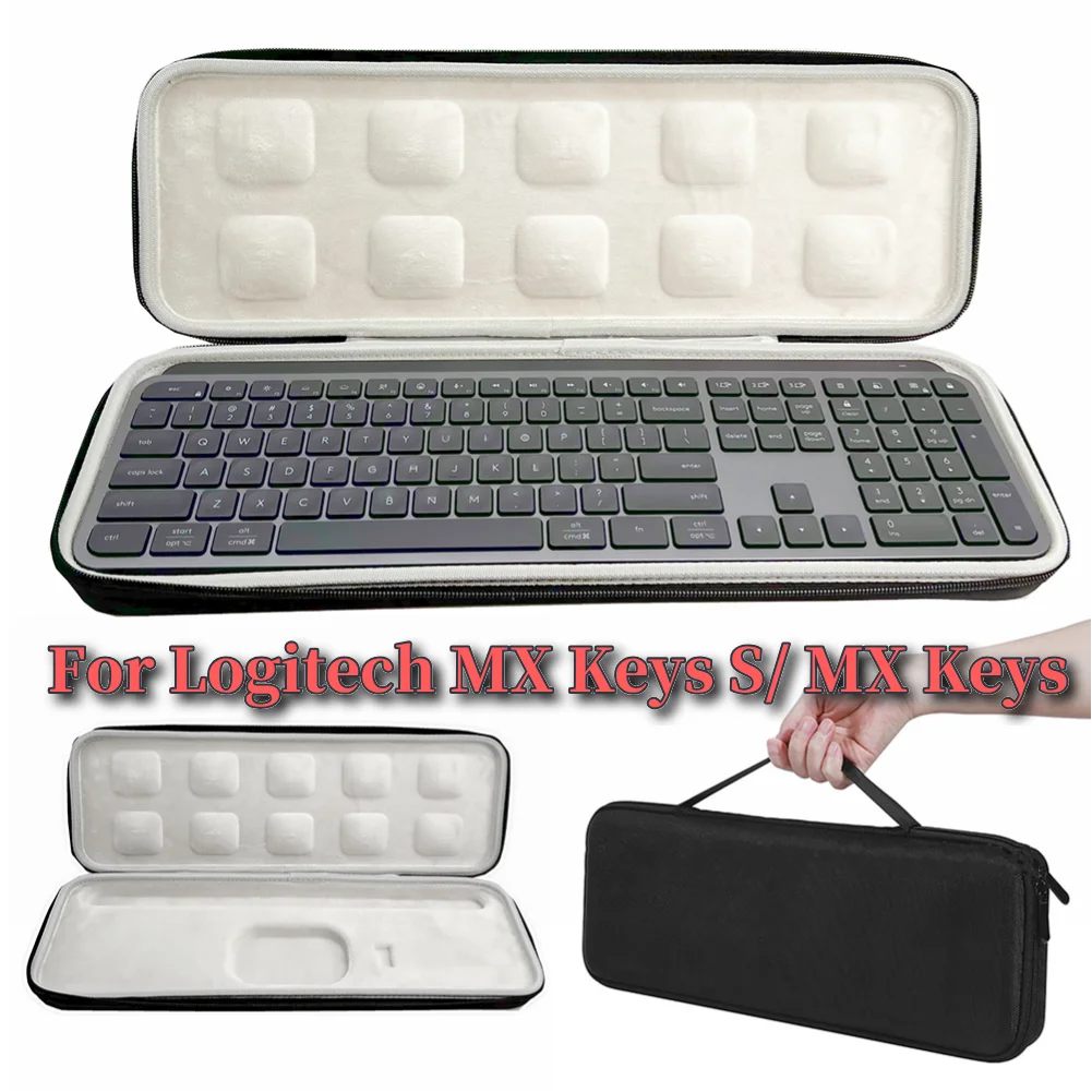 Hard Case Replacement Shockproof Protective Carrying Keyboard Case Splashproof Hard Travel Case for Logitech MX Keys S Keyboard