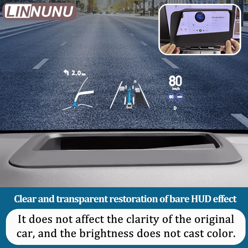 Linnunu Fit for Lixiang L6 L7 L8 L9 Car Decoration Supplies Hud Head-Up Display Protective Case Hd Non-Reflective Protective Cover Embedded Bevel Non-Reflective Hd Display Protective Cover Interior Supplies