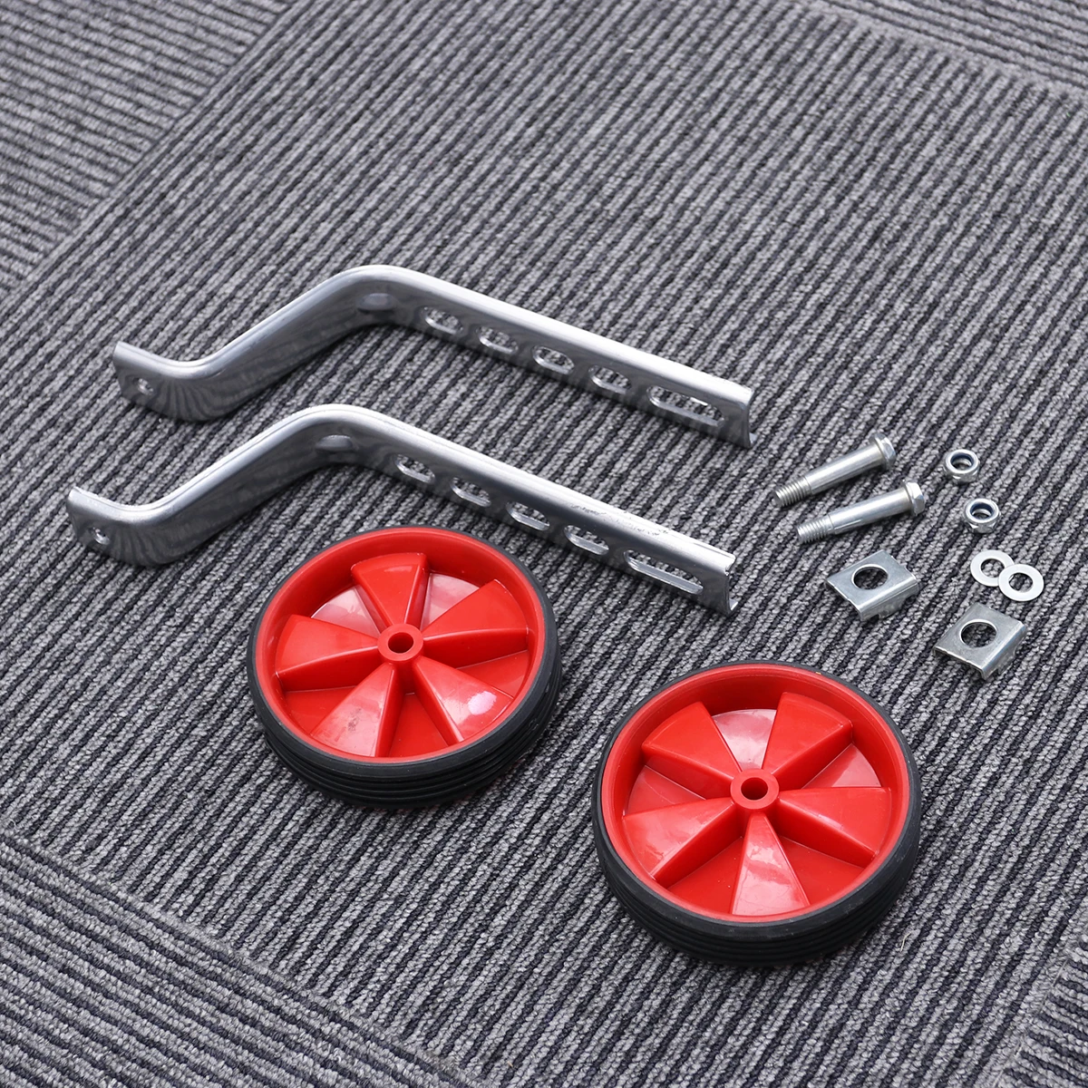 Universal Training Wheels 12-20 Inch Porous Children'S Auxiliary Wheel Durable Steel Balance Bike Starter Red Riding Gear