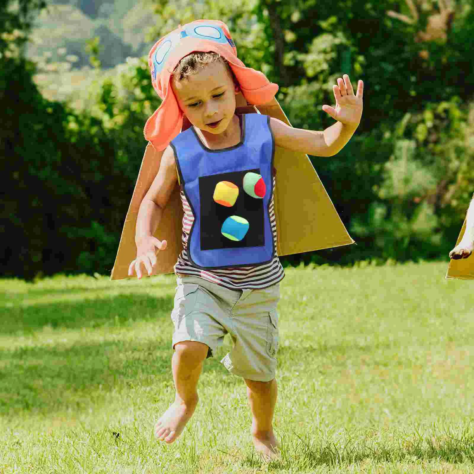 12 Uds. Juguetes al aire libre para niños, chaleco adhesivo para accesorios de pelota, padres e hijos