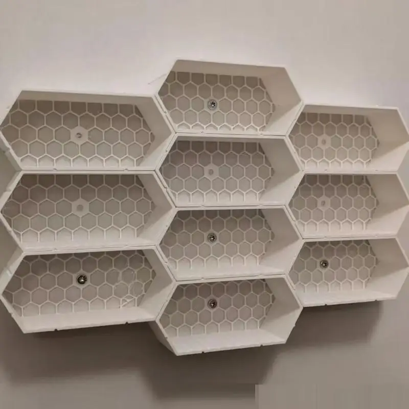 Multi Layer Durable Plastic Jewelry Display Cabinet Wall Mounted Storage Ring Earring Pendant Trinket Showcase Organizer Case