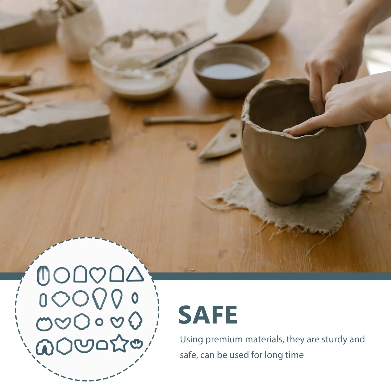 

1 set 1 Set Plastic For Polymer Metal Clay Biscuits Fondant Diy Jewelry Making Tools Pottery Craft Tool Cutter For Earrings Clay