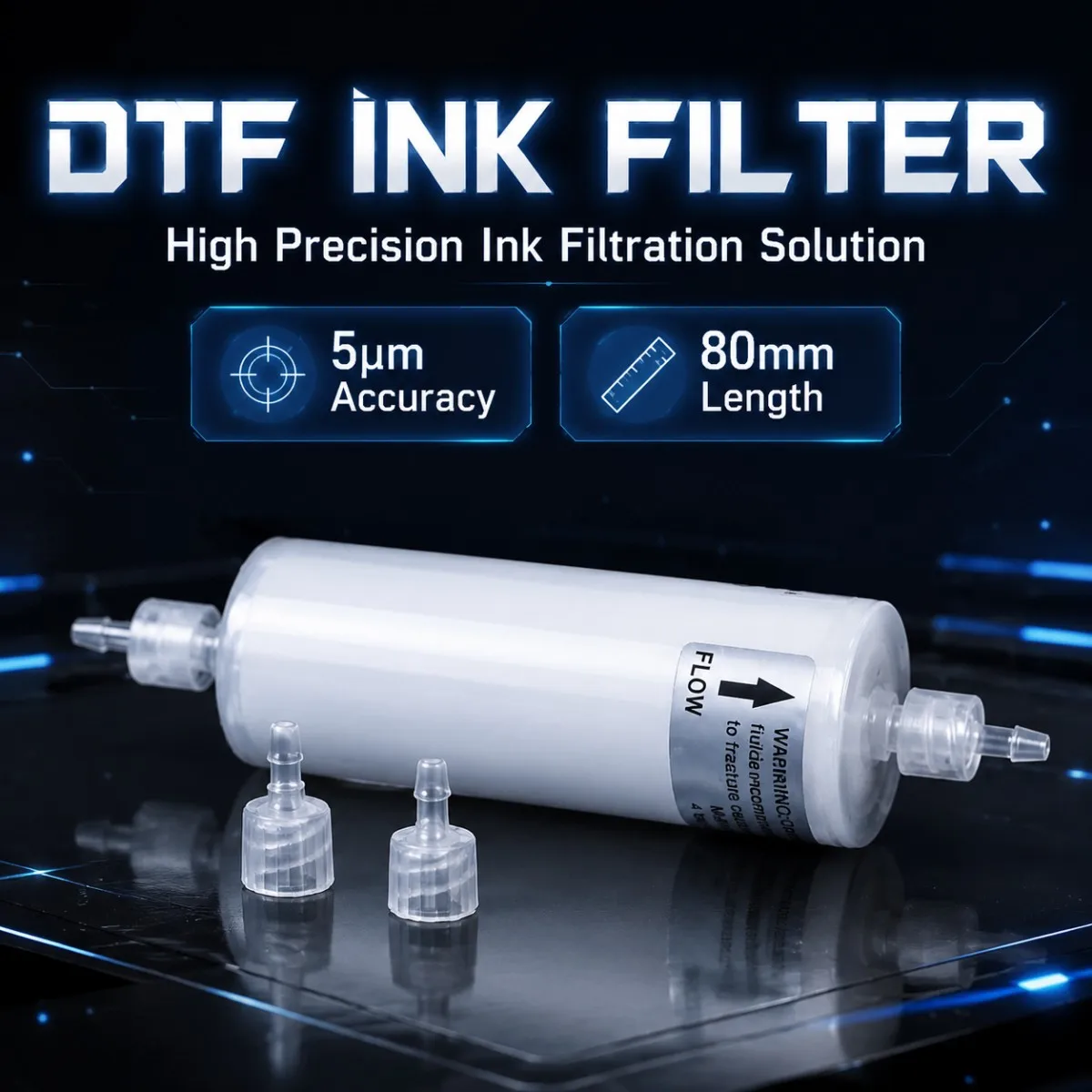 DTF Ink Filter 5u 80mm Length For XP600 L18050 L8050 L18100 ET8550 7800 4800 L1800 Direct Film Transfer Printer Ink Filterate