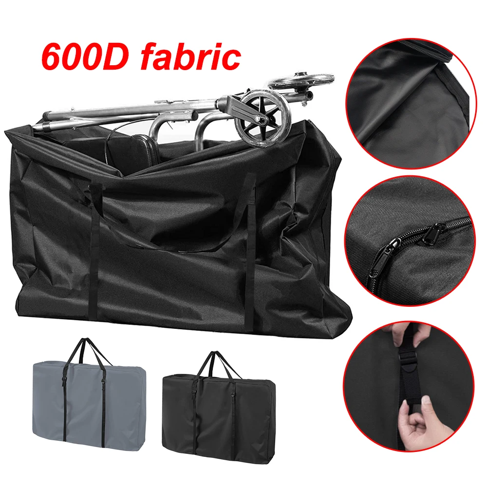 Black/Grey Large-capacity Quilt Clothes Handbag Heavy Duty Outdoor Folding Chair Dust-proof Storage Bag Waterproof 600D Portable