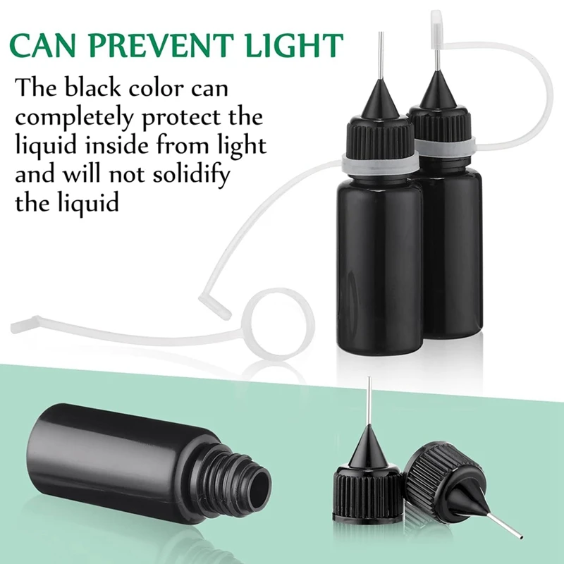 Garrafa plástica precisão agulha ponta aplicador, Mini, leve, 10 ml, 100 pcs