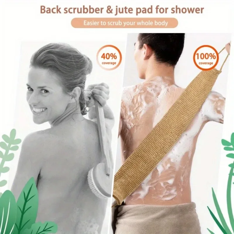 1Set Ultimate Exfoliating Body Care Kit Natural Dead Skin Remover Gentle Scrubbing Gloves Washcloth Strap Towel for Smooth Skin