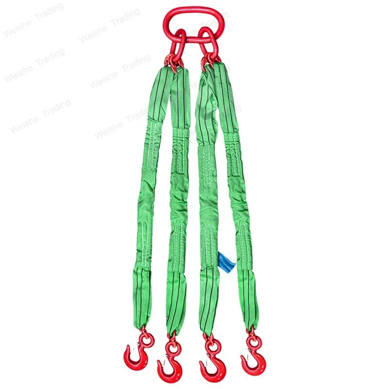 Lifting flexible2 legs 3 forks 4 legs sling with flat sling combination rigging hook 3/6 tons 10 tons