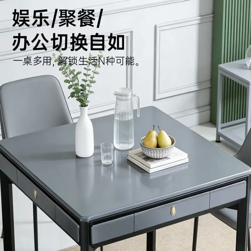 HYS ultra-quiet rotor coaster free push card dining table dual-purpose automatic mahjong machine