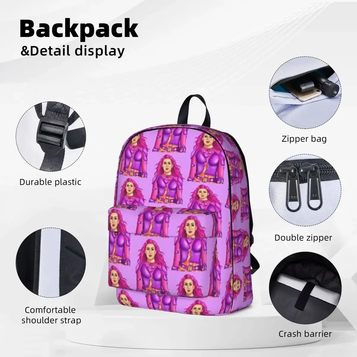 Shark Boy And Lava Girl Drawing WE CAN BE HEROES Woman Backpacks Girls Bookbag Waterproof Students School Bags Travel Rucksack