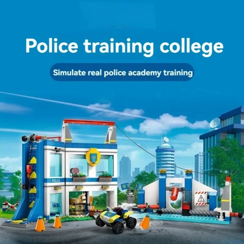 

moc668pcs City Series Police Training Academy Model Building Blocks 60372 Set Creative Assembly Bricks Decor Toys For Kids Gifts