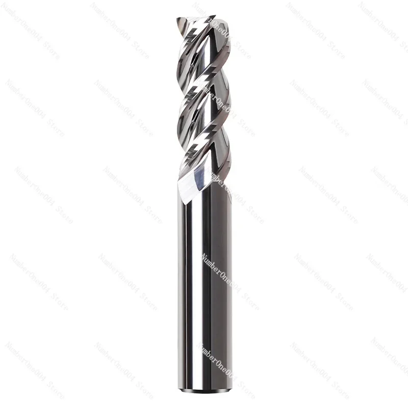 Flat Milling Cutter for 55 Degree Aluminum Steel Numerical Control Tool CNC Straight Shank 3 Edge Lengthened Highlight HRC55 °