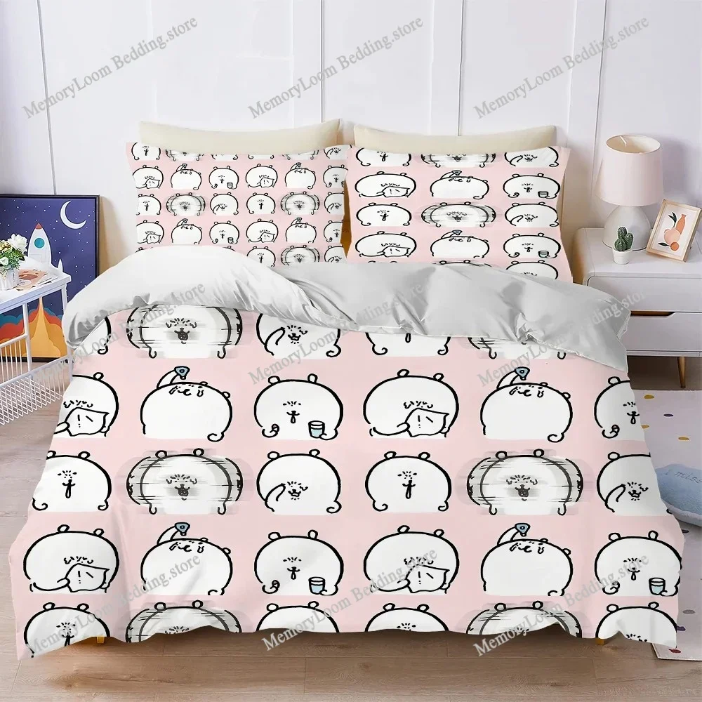 Kawaii J-Jokes Bear Duvet Cover Set Home Style Bedding Soft Laundry Cotton Bed Four Seasons Student Dormitory Home Textileextile