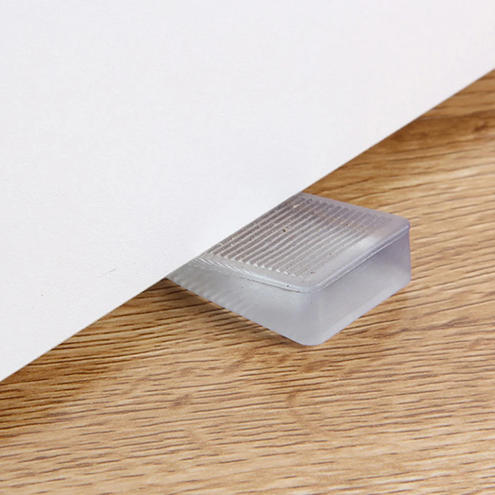 

8pcs Pvc Door Stopper Nail-Free Anti-Pinch Wedge Home Improvement Leveler Non-Slip Transparent niture Decoration Shims For
