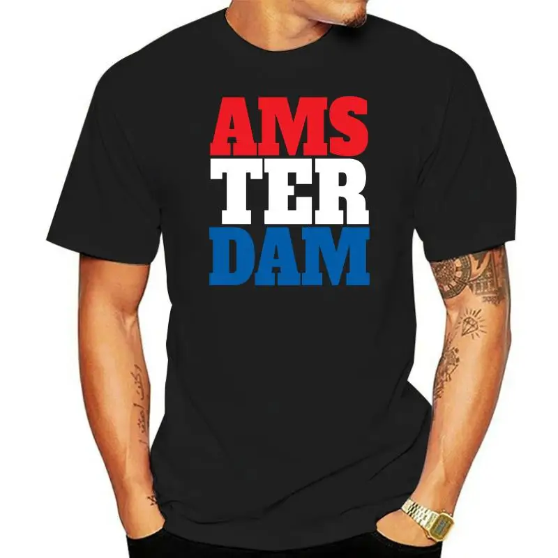 amsterdam flag netherlands gift christmas t shirt men Custom 100% cotton Crew Neck Famous Breathable Spring Autumn tshirt