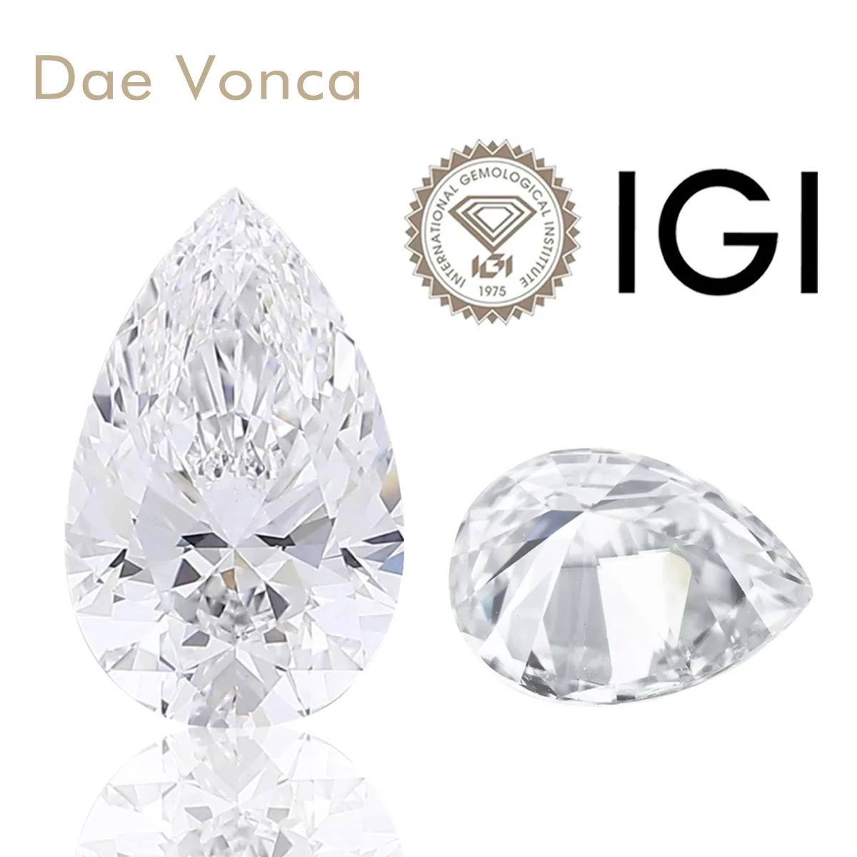 Large Pear Cut Lab-Grown Diamond DEF 5.0-10.0ct Loose Diamond CVD/HPHT VVS1 IGI Certificate Diamond For Fine Jewelry Made