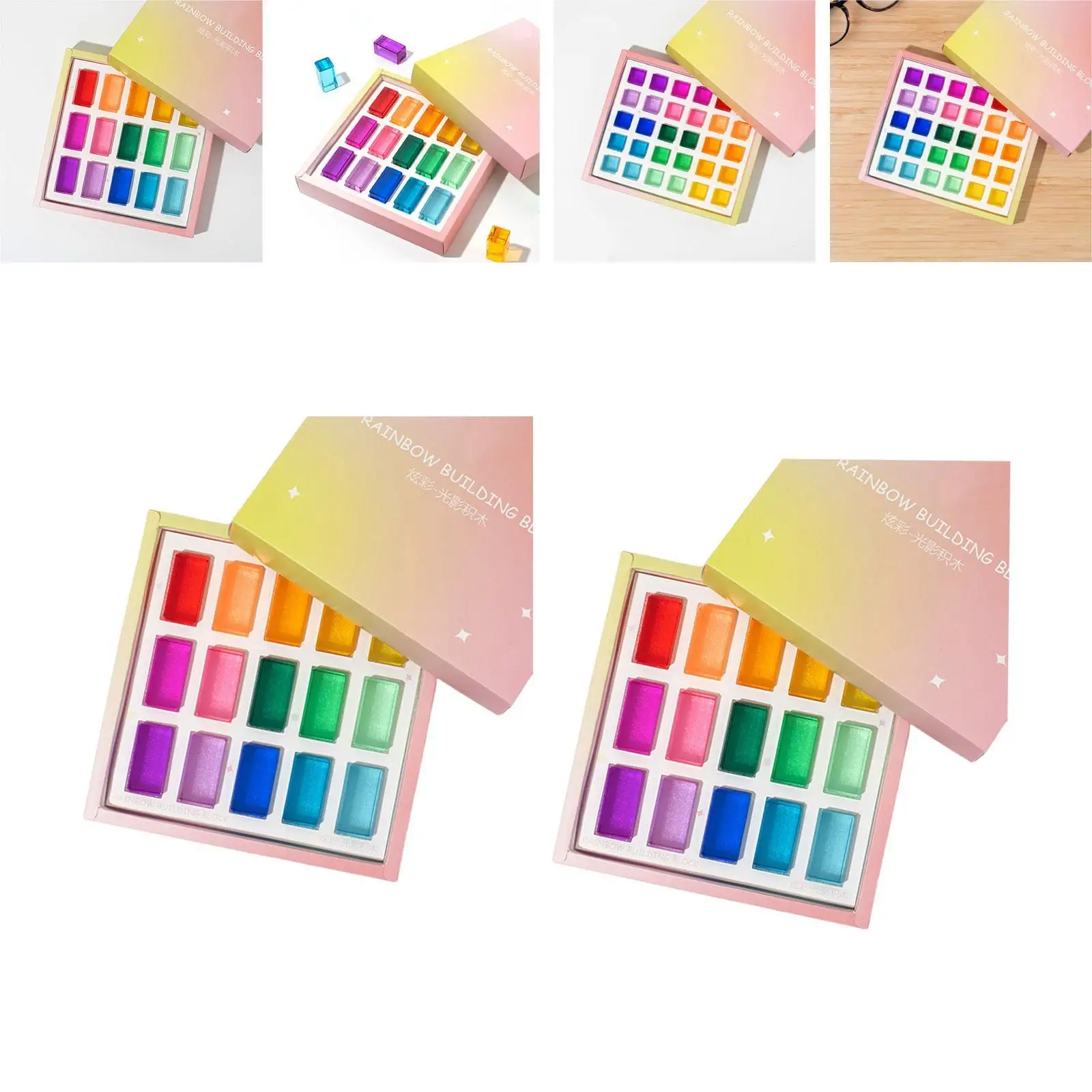 Acrylic Block Rainbow Building Blocks Building Blocks Light Shadow Stacking Toy for Girls Kids Age 3 4 5 6 Children Boys