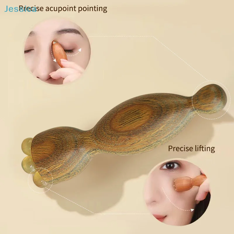 

♥Sandalwood Mini Lotus Seed Pod Eye Massage Stick For Eye Relaxation,Puffiness Relief & Acupressure Portable Eye Relaxation Tool