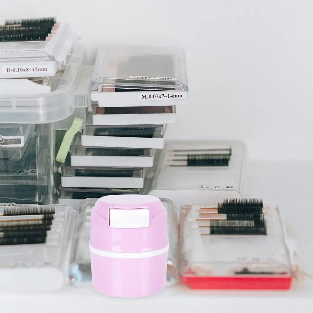 

2Pcs Eyelash Glue Jar Durable Storage Case Airtight Eyelash Extension Container Portable Lash Glue Box Dehumidifying