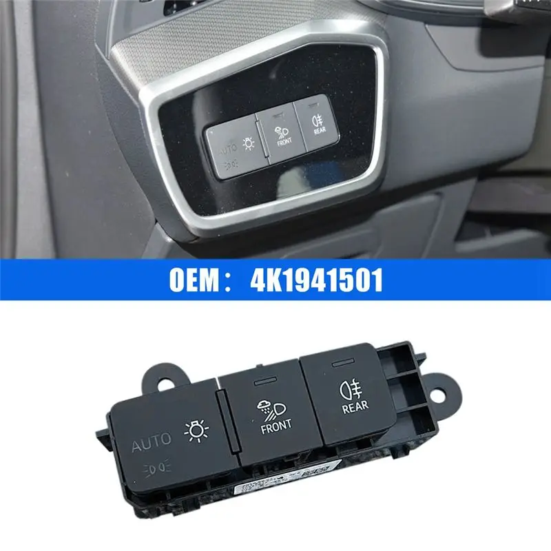 T-Top-Rated-Car Head Light Control Switch Head Light Control Switch Black 4K1941501 For A3 S3 Q3 4K1 941 501