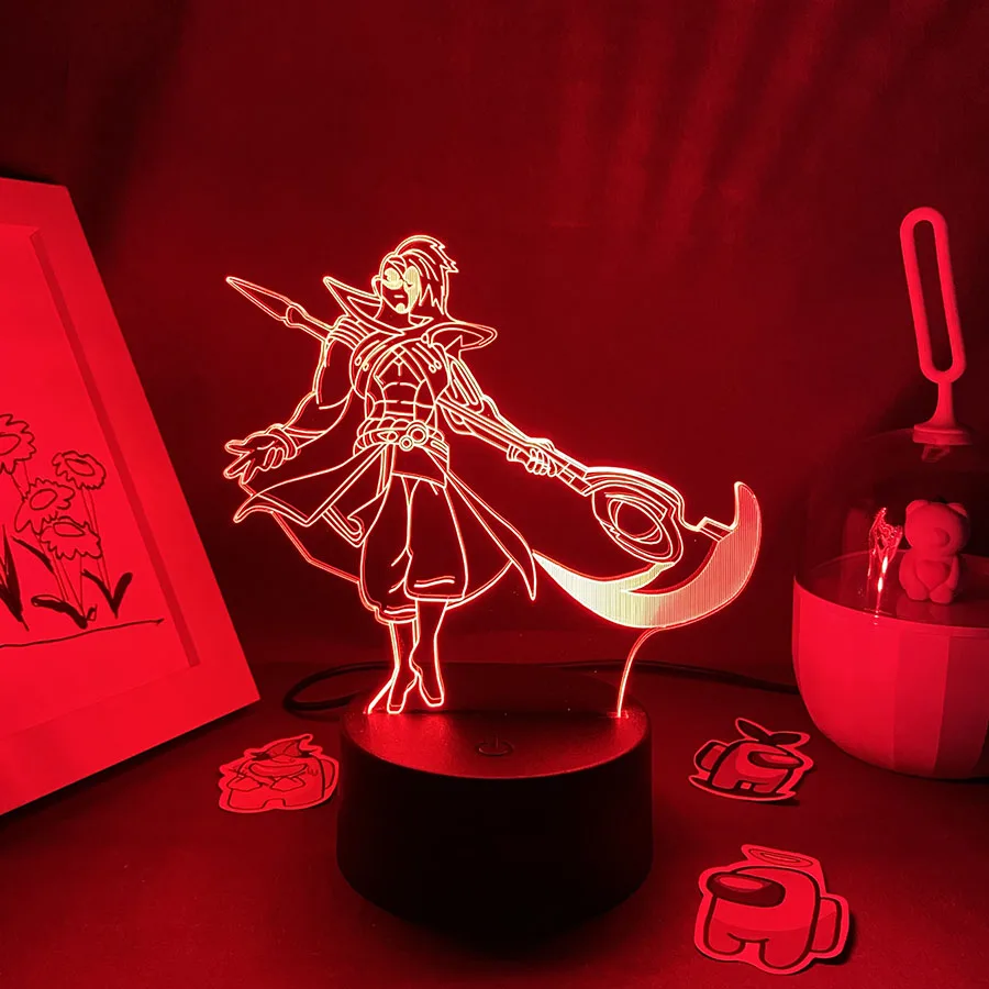 LOL Game League of Legends The Shadow Reaper Rhaast 3D Led Neon Night Light Bedroom Table Decor Game LOL Lava Lamp Gifts For Kid