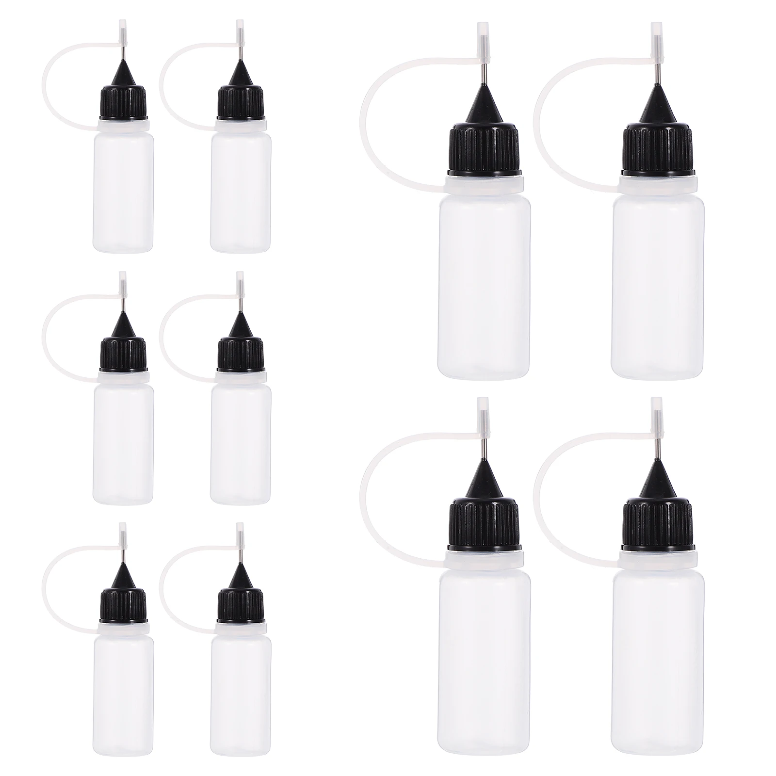 10 قطعة زجاجات الضغط الدقيقة دائم البلاستيك إعادة الملء زيوت التشحيم موزع الحبر لاصق زجاجة غراء للرسم الاكريليك
