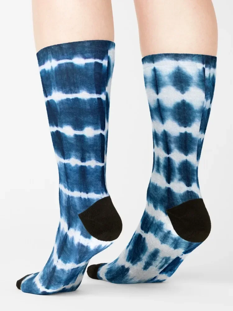 Chaussettes Shibori Indigo Stihear pour hommes et femmes, chaussettes de football de luxe