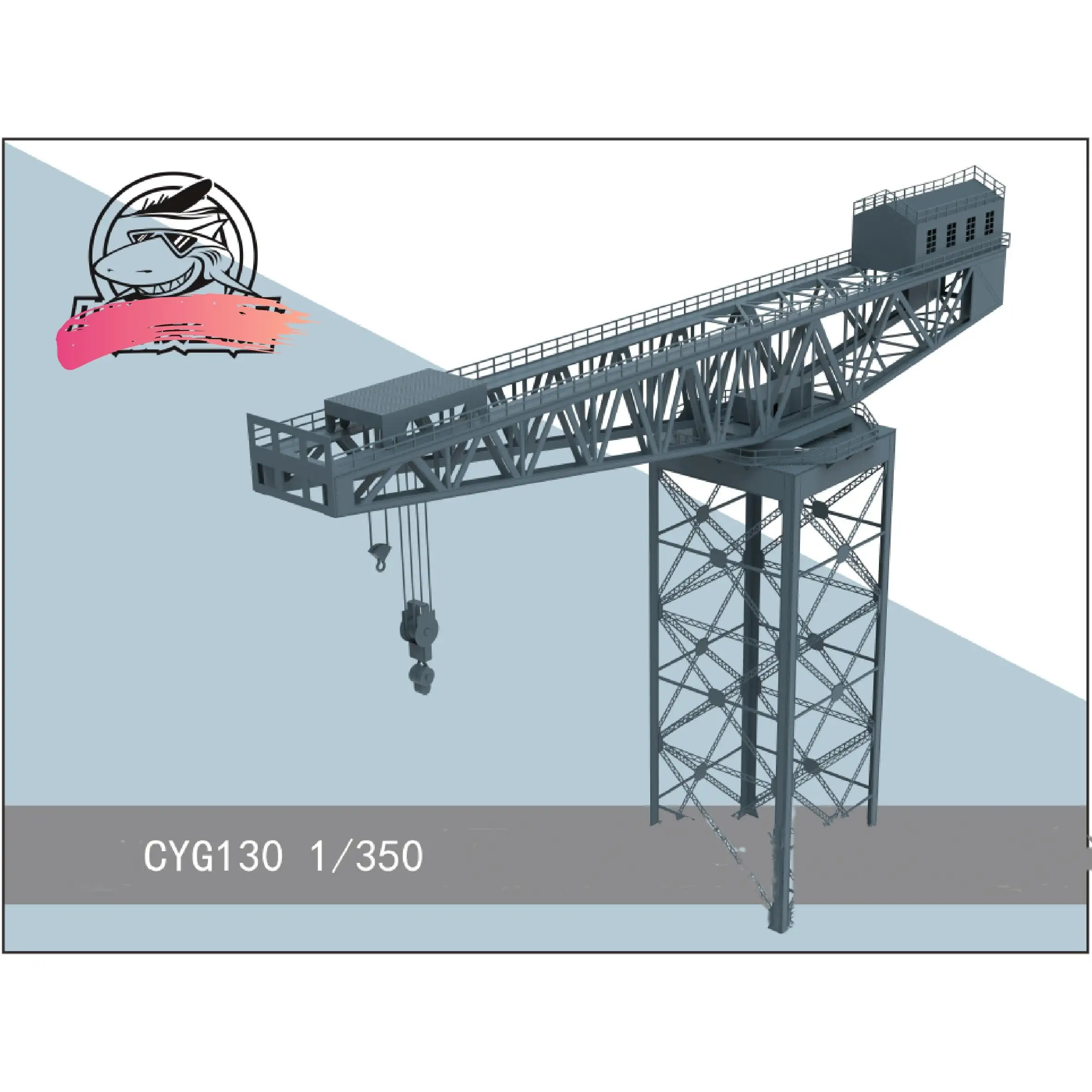 

CY CYG130 масштаб 1/350 Dockyard порт Глазго кран Модель, Великобритания