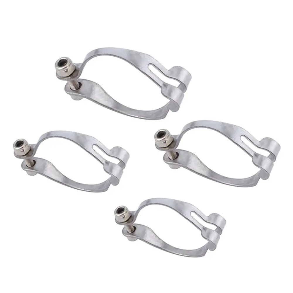 4 Sizes Stainless Steel Bicycle Wiring Booth Brake Line Clamp Cable Clip Wire Fixed Ring Pipe Buckle Bike Parts Accessories